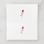 Carte De Placement Rose Madder, Rouge lave, design floral (Intérieur déplié)