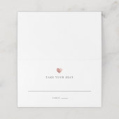 Carte De Placement Rose  moderne Gold Mariage Table Carte Place (Extérieur déplié)