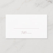 Carte De Placement Rose moderne Gold Script Plat Mariage Place Card (Devant)