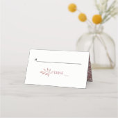 Carte De Placement Rose or feuille parties scintillant mariage tente (Devant)