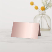 Carte De Placement Rose or métal élégant mariage carte place (Dos)