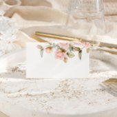 Carte De Placement Rose rose et Mariage vert