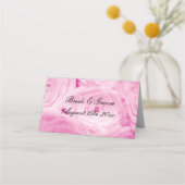 Carte De Placement Rose rose personnalisée table de mariage (Dos)