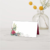 Carte De Placement Rose rouge et Feuilles de l'Eucalyptus (Dos)