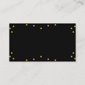 Carte De Placement Rose rouge Noir et or Quinceañera (Dos)