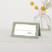 Carte De Placement Rose Sage Gold Copper Palm Tree Moderne Mariage (Dos)