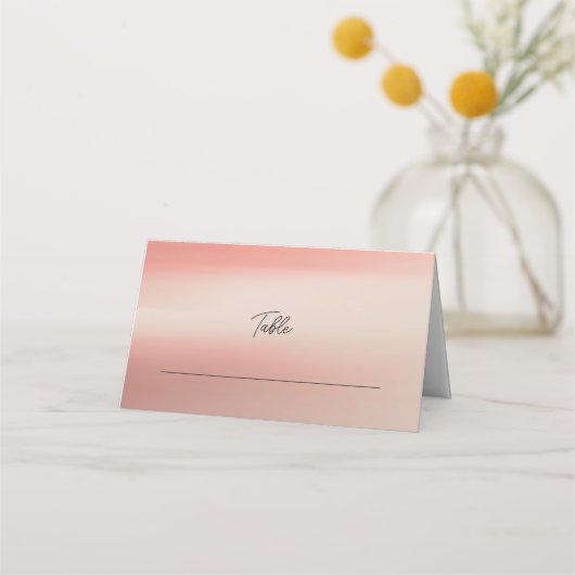 Carte De Placement Rose simple et élégant Mariage table (Devant)