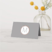 Carte De Placement Rose simple  Gold Frame Ardoise gris Mariage (Dos)