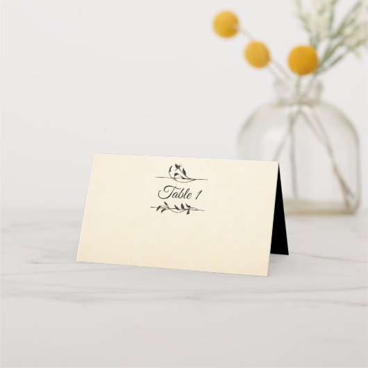 Carte De Placement Rose victorien (Devant)