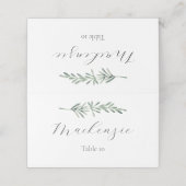 Carte De Placement Rosemaire aquarelle (Extérieur déplié)