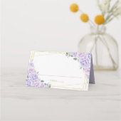 Carte De Placement Roses de Lilas Violet Fleur Quinceañera Anniversai (Devant)
