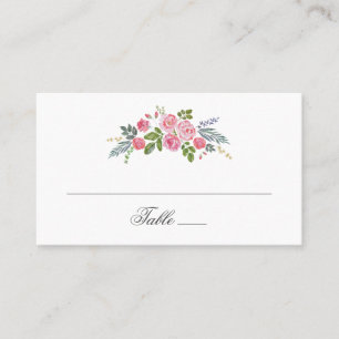 Carte De Placement Roses roses. Fleurs de jardin. Élégance florale de