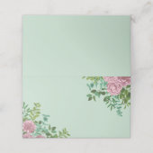 Carte De Placement Roses roses Jardin Printemps Mariage (Extérieur déplié)