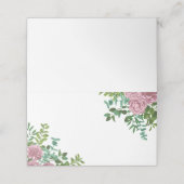 Carte De Placement Roses roses Jardin Printemps Mariage (Extérieur déplié)