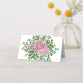 Carte De Placement Roses roses Jardin Printemps Mariage (Dos)