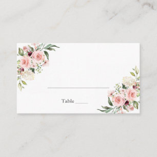 Carte De Placement Roses roses romantiques Dusty Rose Mariage Place C
