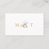 Carte De Placement Roses roses roses Mariage de feuillage (Dos)
