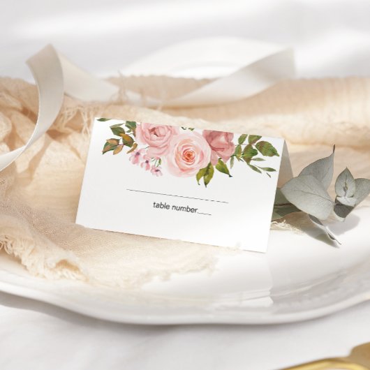 Carte De Placement Roses Roses Roses Rose Flore Mariage Carte Place