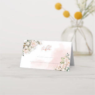 Carte De Placement Roses roses roses rose vif et fleuries or scintill