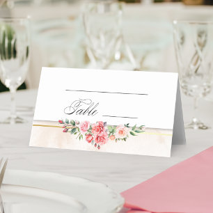Carte De Placement Roses roses roses roses romantiques