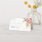 Carte De Placement Roses roses roses roses romantiques (Dos)