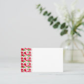 Carte De Placement Roses Rouges Cœurs Roses Joyeuse Saint-Valentin (Debout devant)