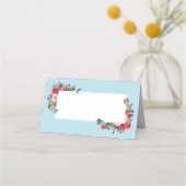 Carte De Placement Roses sauvages avec Spun Sugar Blue Arrière - plan (Dos)