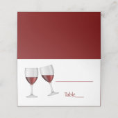 Carte De Placement Rouge Bourgogne Champagne Vins Mariage (Extérieur déplié)