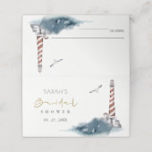 Carte De Placement ROUGE PHare BLEU CRÉPuscule MER RECEPTION DE MARIA (Extérieur déplié)