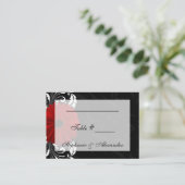 Carte De Placement Rouges, noirs et blancs Gerbera Daisy (Debout devant)