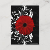 Carte De Placement Rouges, noirs et blancs Gerbera Daisy (Dos)