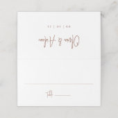 Carte De Placement Rouille | Mariage de script manuscrit moderne (Extérieur déplié)