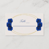 Carte De Placement Royal Blue et Gold Geometry Quinceañera (Devant)
