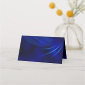 Carte De Placement Royal Blue Stars & Silver Hearts Mariage (Dos)