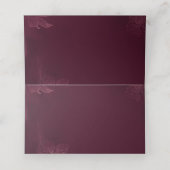 Carte De Placement Royal Bourgogne Floral Mariage géométrique (Intérieur déplié)