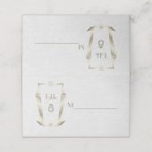 Carte De Placement Royal Gold Art Deco Monogram Mariage (Extérieur déplié)