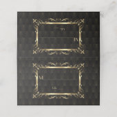 Carte De Placement Royal Roaring 20s Gold Art Déco Mariage (Extérieur déplié)