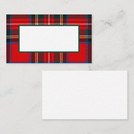 Carte De Placement Royal Stewart Christmas Plaid (Devant / Derrière)