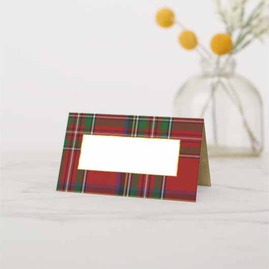 Carte De Placement Royal Stewart Plaid Mariage plié carte de place (Devant)