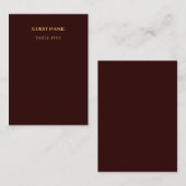 Carte de placement Royale Bourgogne foncé (Devant / Derrière)