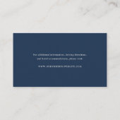 Carte De Placement RSVP Elegant Silver Script Mariage en ligne Insert (Dos)