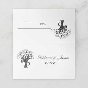 Carte De Placement Ruban de bouquet de calla Lilies