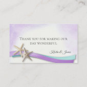 Carte de placement Ruban d'étoile de mer et Turquo (Dos)