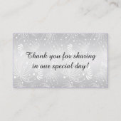 Carte De Placement Rubans argentés et violets Gemstones Placer les ca (Dos)