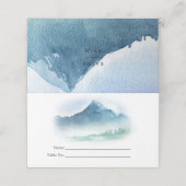 Carte De Placement Russe Aquarelle Pine Mountains Lac Plac Mariage (Extérieur déplié)