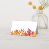 Carte De Placement Russe chute Feuille Garland Mariage d'automne (Dos)