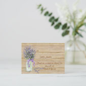 Carte De Placement Russe Country Mason Jar French Lavender Bouquet (Debout devant)