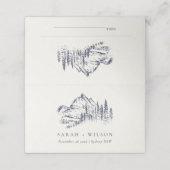 Carte De Placement Russe Navy Pine Woods Mountain Sketch Mariage (Extérieur déplié)