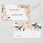 CARTE DE PLACEMENT RUST TERRACOTTA COULEUR D'EAU BROWN MARIAGE FLORAL (Devant / Derrière)