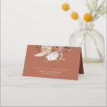 Carte De Placement Rustic Automne Florals Noms Date Rust Mariage<br><div class="desc">Rustic Autumn Florals Noms Date Rust Mariage. Belles fleurs de couleur automne en terracottas marron et crèmes sont au sommet avec vos noms et date mariage ci-dessous. Il y a une ligne sur laquelle écrire les noms de vos invités à la main.</div>